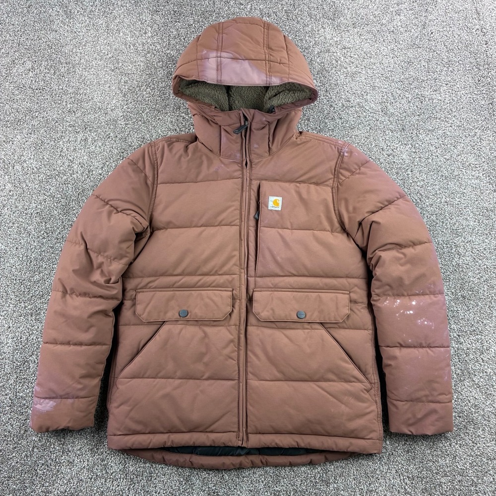 Carhartt Montana Puffer Jacket Women's XS Rain Defender Nylon Hooded 105457 B25